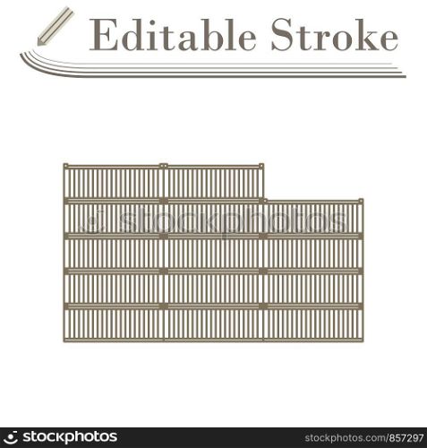 Container Stack Icon. Editable Stroke Simple Design. Vector Illustration.
