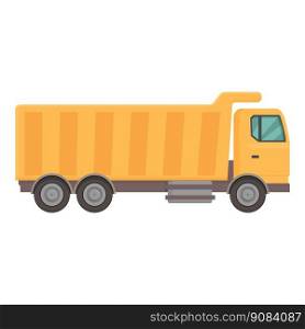 Container truck icon cartoon vector. Tipper unload. Loader cargo. Container truck icon cartoon vector. Tipper unload