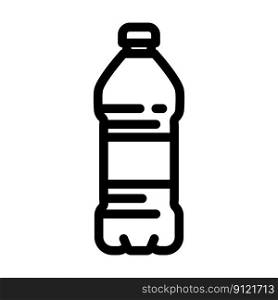 container water plastic bottle line icon vector. container water plastic bottle sign. isolated contour symbol black illustration. container water plastic bottle line icon vector illustration