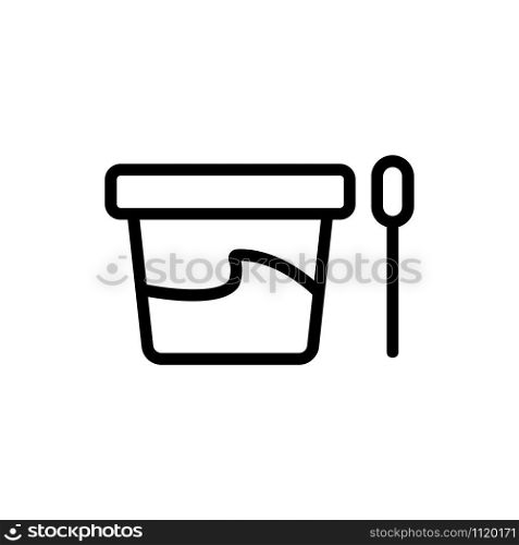 container with vector icon analysis. A thin line sign. Isolated contour symbol illustration. container with vector icon analysis. Isolated contour symbol illustration