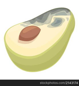 Contaminated avocado icon cartoon vector. Fruit bacteria. Food virus. Contaminated avocado icon cartoon vector. Fruit bacteria