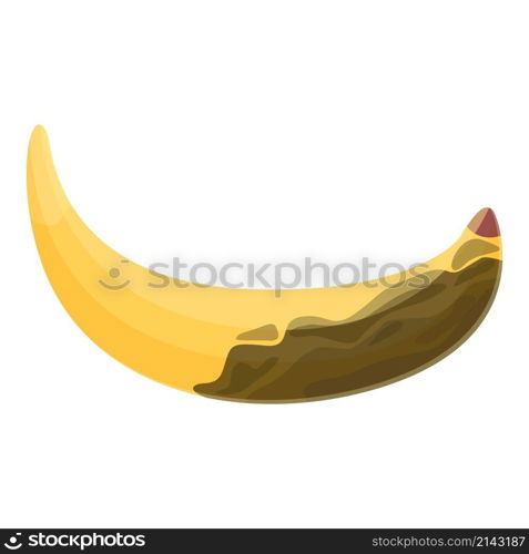 Contaminated banana icon cartoon vector. Food virus. Fruit contamination. Contaminated banana icon cartoon vector. Food virus