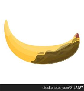 Contaminated banana icon cartoon vector. Food virus. Fruit contamination. Contaminated banana icon cartoon vector. Food virus