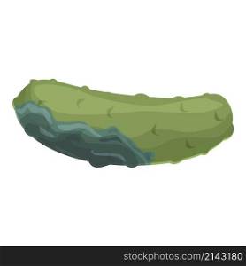 Contaminated cucumber icon cartoon vector. Food bacteria. Waste vegetables. Contaminated cucumber icon cartoon vector. Food bacteria
