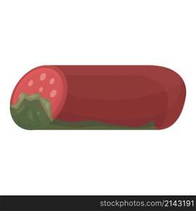 Contaminated old sausage icon cartoon vector. Food bacteria. Virus trash. Contaminated old sausage icon cartoon vector. Food bacteria