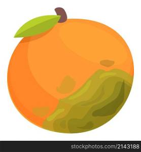 Contaminated orange icon cartoon vector. Fruit food. Virus dirty. Contaminated orange icon cartoon vector. Fruit food