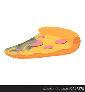 Contaminated pizza slice icon cartoon vector. Dirty trash. Food bacteria. Contaminated pizza slice icon cartoon vector. Dirty trash