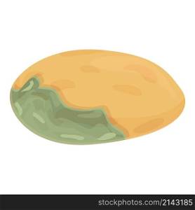 Contaminated potato icon cartoon vector. Food bacteria. Stink trash. Contaminated potato icon cartoon vector. Food bacteria