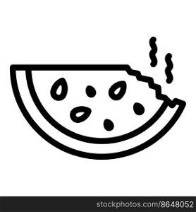 Contaminated watermelon icon outline vector. Food bacteria. Safety food. Contaminated watermelon icon outline vector. Food bacteria