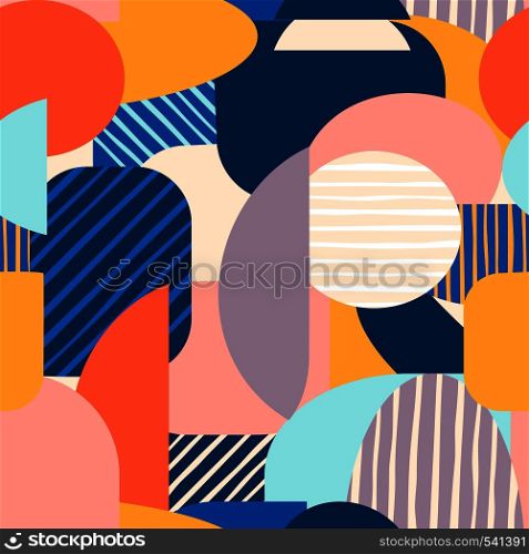 Contemporary abstract seamless pattern. Creative doodle. Modern vector illustration. Contemporary abstract seamless pattern. Creative doodle. Modern illustration