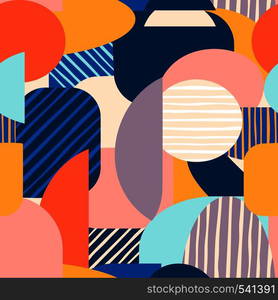 Contemporary abstract seamless pattern. Creative doodle. Modern vector illustration. Contemporary abstract seamless pattern. Creative doodle. Modern illustration