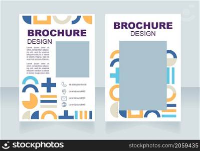 Contemporary art gallery promo blank brochure layout design. Vertical poster template set with empty copy space for text. Premade corporate reports collection. Editable flyer paper pages. Contemporary art gallery promo blank brochure layout design