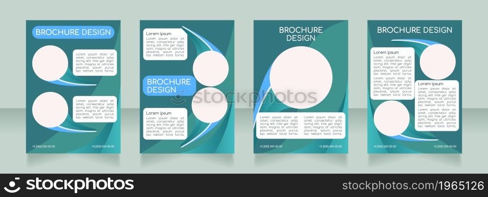 Contemporary art museum exhibition blank brochure layout design. Vertical poster template set with empty copy space for text. Premade corporate reports collection. Editable flyer paper pages. Contemporary art museum exhibition blank brochure layout design
