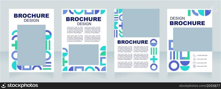 Contemporary art seminar blank brochure layout design. Vertical poster template set with empty copy space for text. Premade corporate reports collection. Editable flyer paper pages. Contemporary art seminar blank brochure layout design