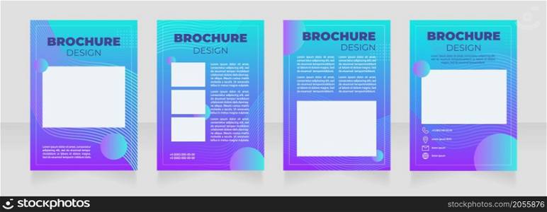 Contemporary artist work exhibition blank brochure layout design. Vertical poster template set with empty copy space for text. Premade corporate reports collection. Editable flyer paper pages. Contemporary artist work exhibition blank brochure layout design