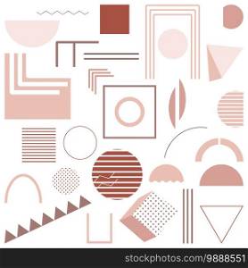 Contemporary doodle set of illustration with hand drawn various shapes. Simple vector decorative geometric elements. Cartoon trendy set, modern design.. Simple vector decorative geometric elements. Cartoon trendy set, modern design. Contemporary doodle illustration with hand drawn various shapes.