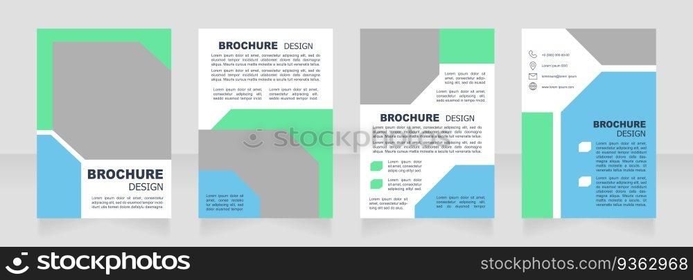 Contemporary fertilizers usage in agriculture blank brochure design. Template set with copy space for text. Premade corporate reports collection. Editable 4 paper pages. Arial font used. Contemporary fertilizers usage in agriculture blank brochure design