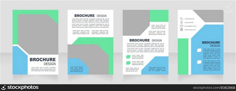Contemporary fertilizers usage in agriculture blank brochure design. Template set with copy space for text. Premade corporate reports collection. Editable 4 paper pages. Arial font used. Contemporary fertilizers usage in agriculture blank brochure design
