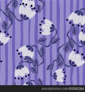 Contemporary flower seamless pattern. Cute stylized flowers background. Decorative naive botanical wallpaper. For fabric design, textile print, wrapping paper, cover. Vector illustration. Contemporary flower seamless pattern. Cute stylized flowers background. Decorative naive botanical wallpaper.