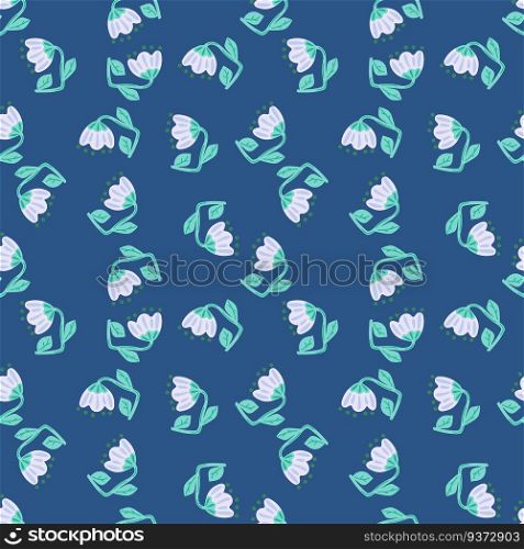 Contemporary flower seamless pattern. Cute stylized flowers background. Decorative naive botanical wallpaper. For fabric design, textile print, wrapping paper, cover. Vector illustration. Contemporary flower seamless pattern. Cute stylized flowers background. Decorative naive botanical wallpaper.