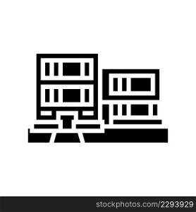 contemporary house glyph icon vector. contemporary house sign. isolated contour symbol black illustration. contemporary house glyph icon vector illustration