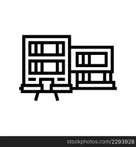 contemporary house line icon vector. contemporary house sign. isolated contour symbol black illustration. contemporary house line icon vector illustration