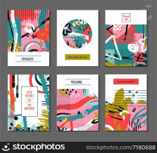 Contemporary universal placards. Summer splatter, artworks covered in ink. Vector wedding banners and brochures. Freehand fashion colored splatter poster for wedding illustration. Contemporary universal placards. Summer splatter, artworks covered in ink. Vector wedding banners and brochures