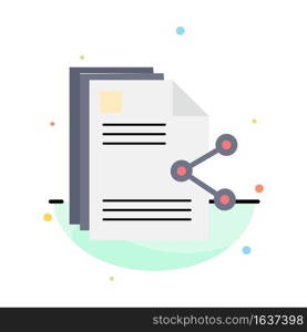 content, files, sharing, share, document Flat Color Icon Vector