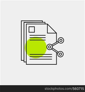 content, files, sharing, share, document Line Icon. Vector EPS10 Abstract Template background
