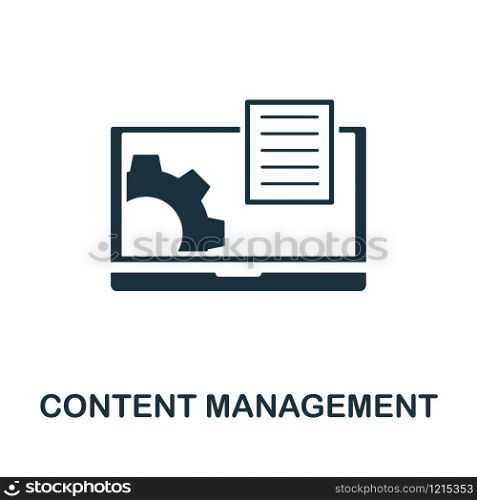 Content Management icon vector illustration. Creative sign from seo and development icons collection. Filled flat Content Management icon for computer and mobile. Symbol, logo vector graphics.. Content Management vector icon symbol. Creative sign from seo and development icons collection. Filled flat Content Management icon for computer and mobile