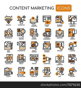 Content Marketing , Thin Line and Pixel Perfect Icons