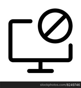 Content or access blocked on the monitor screen.. Content or access blocked on the monitor screen