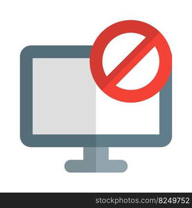 Content or access blocked on the monitor screen.. Content or access blocked on the monitor screen