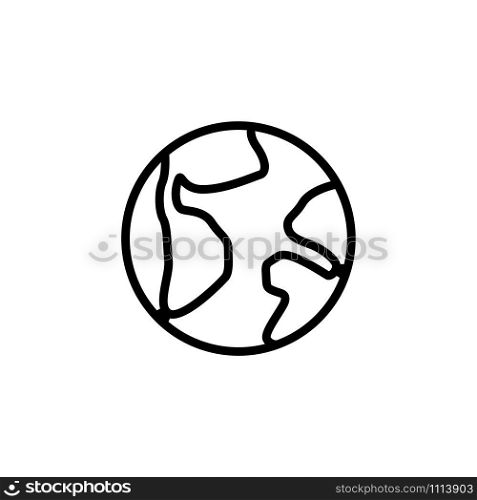 continents icon vector. A thin line sign. Isolated contour symbol illustration. continents icon vector. Isolated contour symbol illustration