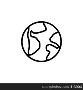 continents icon vector. A thin line sign. Isolated contour symbol illustration. continents icon vector. Isolated contour symbol illustration