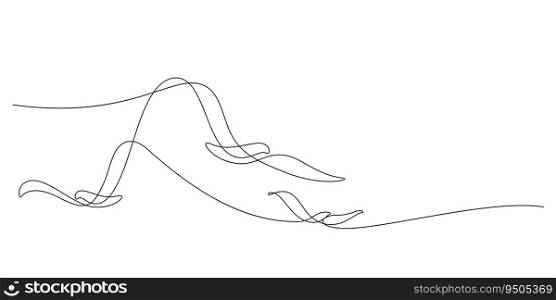 continuous line drawing of birds herd flying freedom peaceful minimalist vector illustration