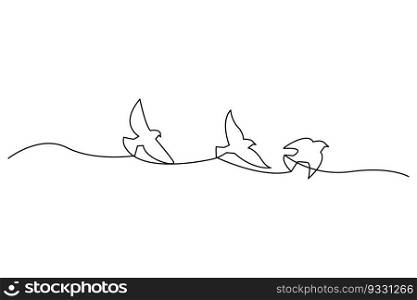 continuous line drawing of flying up dove. Bird symbol of peace and freedom. stock image. EPS 10.. continuous line drawing of flying up dove. Bird symbol of peace and freedom. stock image.