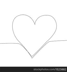 Continuous line drawing two hearts, Black and whiteminimalist illustration of love concept. Continuous line drawing two hearts, Black and white minimalist illustration of love concept
