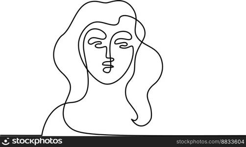 Continuous line vector image