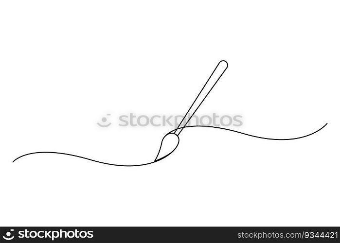 Continuous one line of fountain pen. Vector illustration. Stock image. EPS 10.. Continuous one line of fountain pen. Vector illustration. Stock image.