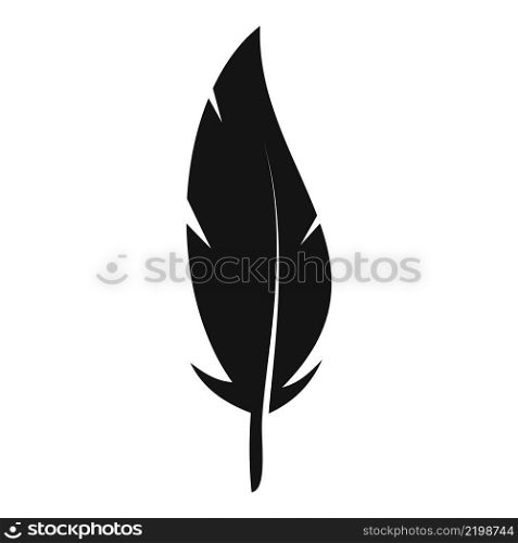 Contour feather icon simple vector. Pen bird. Ink art. Contour feather icon simple vector. Pen bird