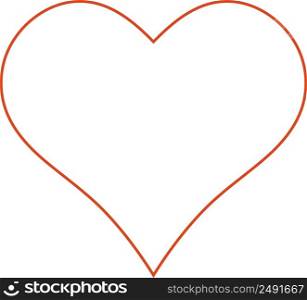 Contour heart icon shape for lovers on Valentines day