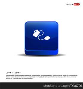 Contour medical mechanical tonometer icon - 3d Blue Button.