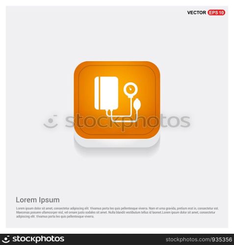 Contour medical mechanical tonometer icon Orange Abstract Web Button - Free vector icon