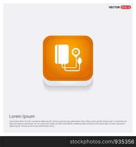 Contour medical mechanical tonometer icon Orange Abstract Web Button - Free vector icon