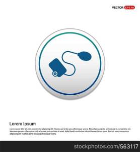 Contour medical mechanical tonometer icon - white circle button