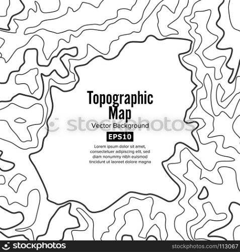 Contour Topographic Map Vector. Geography Wavy Backdrop. Cartography Graphic Concept.. Contour Topographic Map Vector. Geography Wavy Backdrop. Cartography Graphic Concept