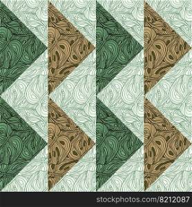 Contoured outline monstera mosaic seamless pattern. Palm leaves tile. Botanical endless wallpaper. Decorative backdrop for fabric design, textile print, wrapping, cover. Vector illustration. Contoured outline monstera mosaic seamless pattern. Palm leaves tile.