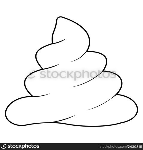 contours of poop, turd sketch, vector cartoon shit logo — Stockphotos.com