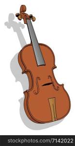 Contrabass, illustration, vector on white background.